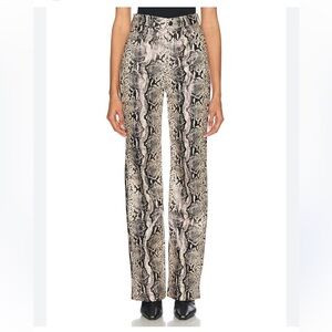 NWT MOTHER The Maven Heel Faux Python Pants